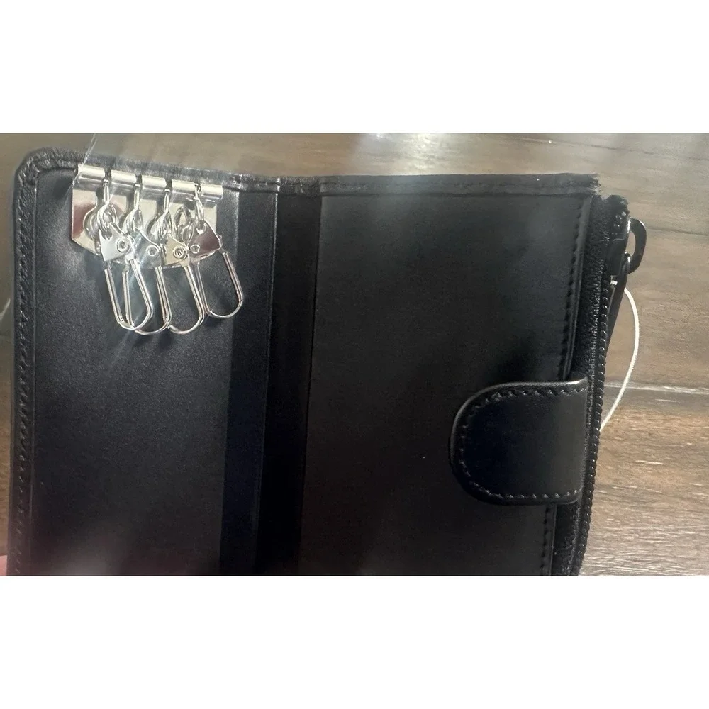 Vintage Walt Disney Gallery Mickey Mouse Collage Wallet & Key Case Retro Set NWT